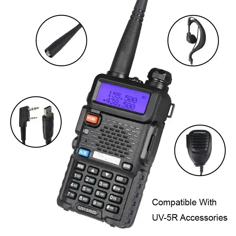 4PCS Baofeng Walkie Talkie UV 5R 8W Ham Radio Long Range Walkie Talkies Dual Band Handheld Two Way Radio with 3800mAh Battery