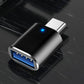 1-3PCS Type-C To USB3.0 Converter LED Indicator Type-C To USB OTG Adapter 3A Fast Charging 5Gbps Data Transfer Plug and Play