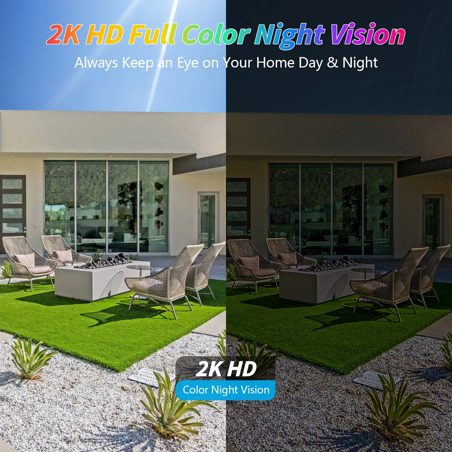 WESECUU WiFi PTZ Camera Outdoor Wireless Solar IPCamera 4MP HD Built-in Battery Video Surveillance Camera Long Time Standby