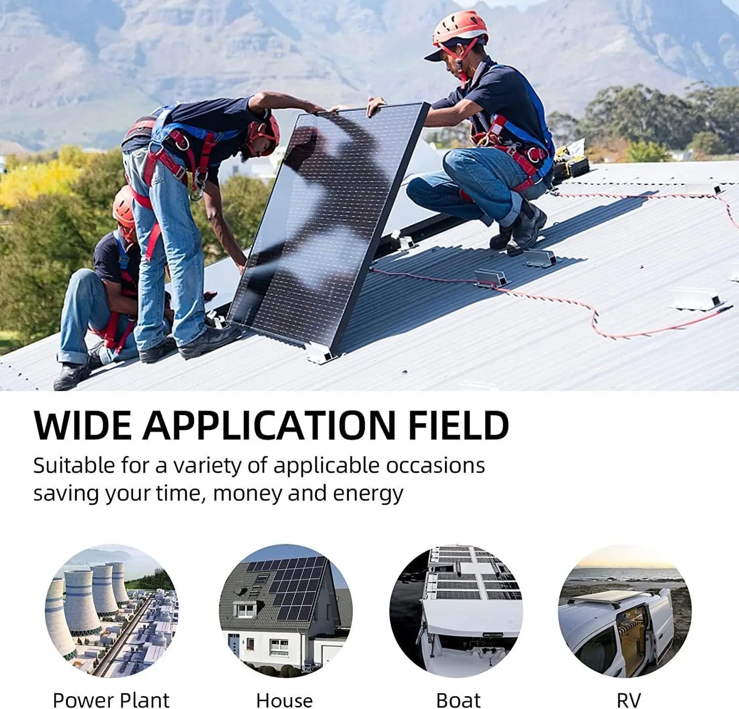 PowMr 100m Solar Cable 4/6mm² Black Red Solar PV Cable 10/12 AWG IP68 Extension for Solar System Photovoltaic System Solar Panel