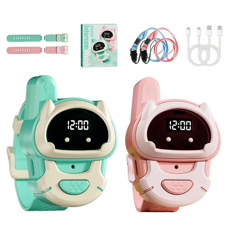 Walkie Talkie Watches For Kids Long Range Children Walky Talky Outdoor Game Two-Way Radio Walky Talky Watch Children Long Range
