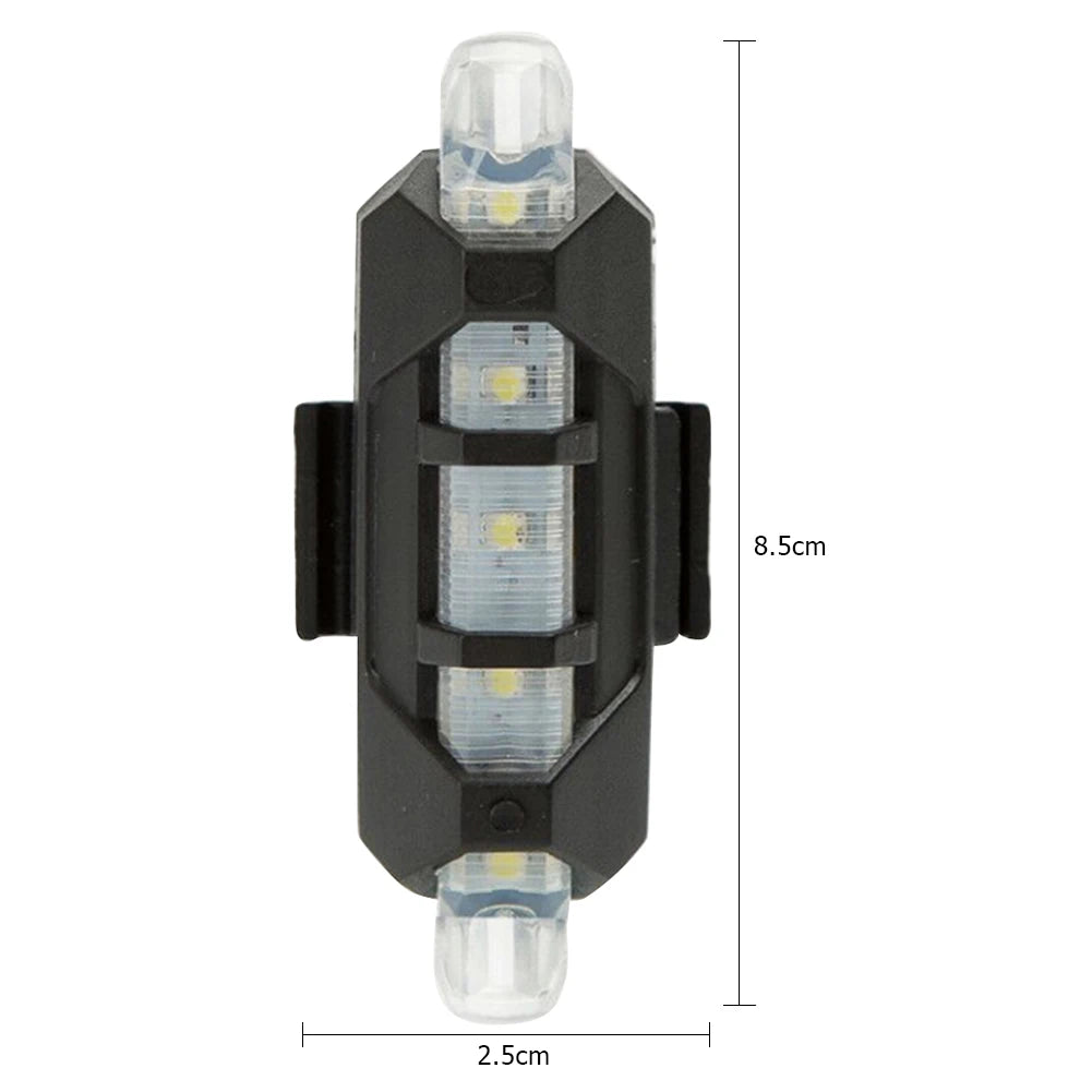 2pcs Practical Scooter Warning Light Electric Scooter Night Safety High-brightness Taillight Waterproof LED Flashlight