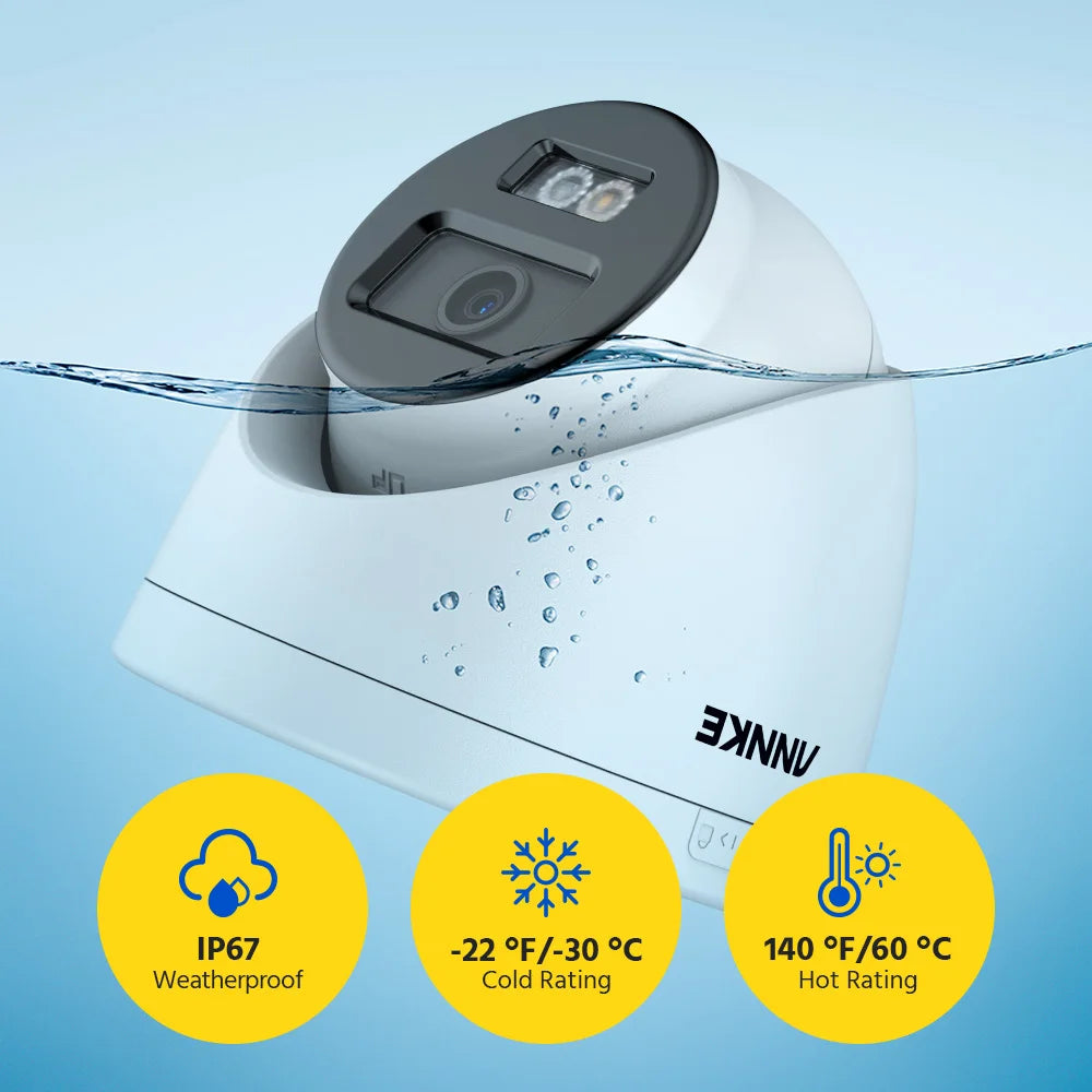 ANNKE 8MP Surveillance Camera 4K IR PoE IPC Build-in Mic Vehicle Human Detection CCTV Cameras Weatherproof