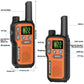 2X BAOFENG FRS Walkie Talkies Long Range Walkie Talkie NOAA VOX Flashlight Type-C Portable Two Way Radio For Restaurant Camping