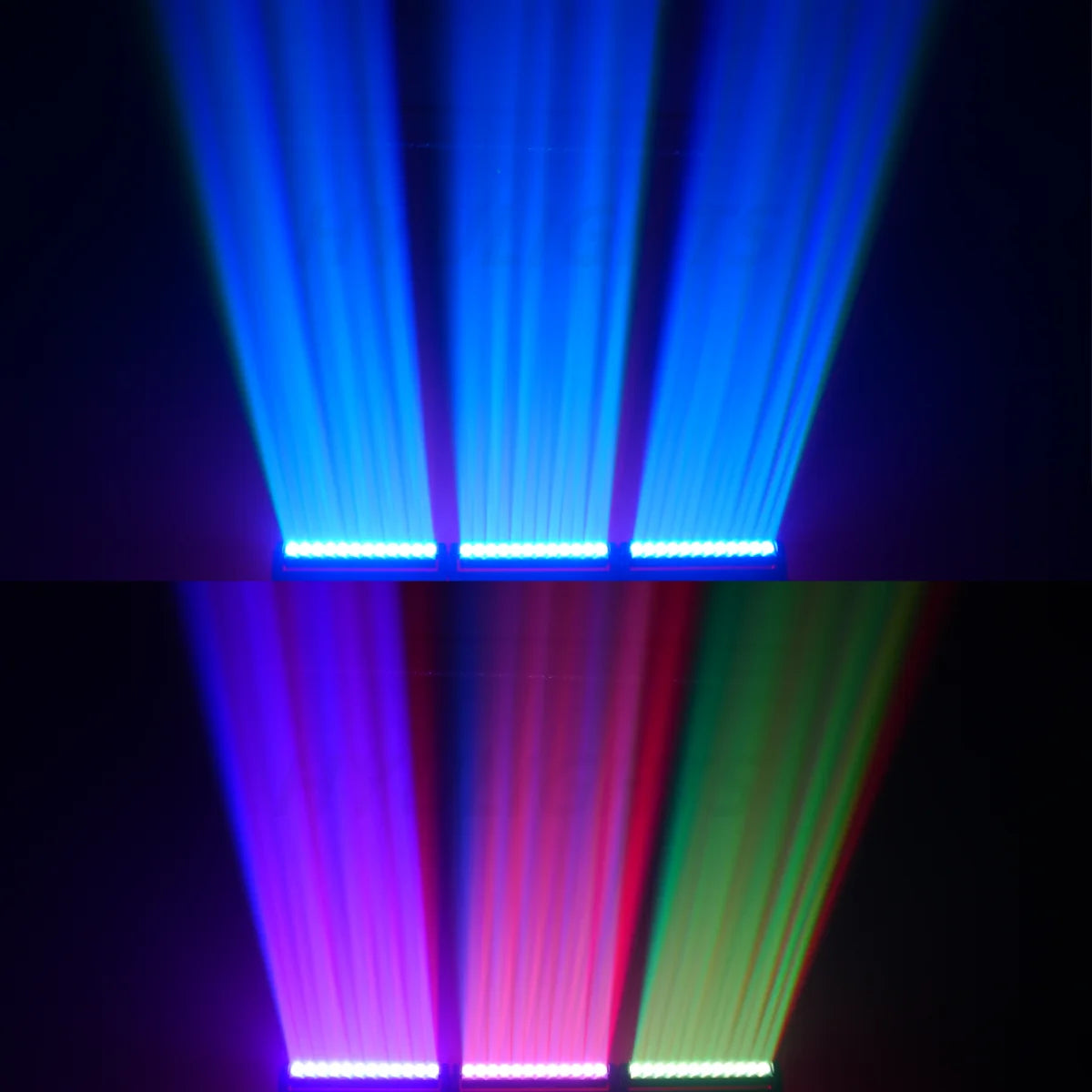 2PCS 200W 2 Sides Beam Curtain&Strobe 360°Infinite rotation LED Moving head DJ Bar Stage Effect Light