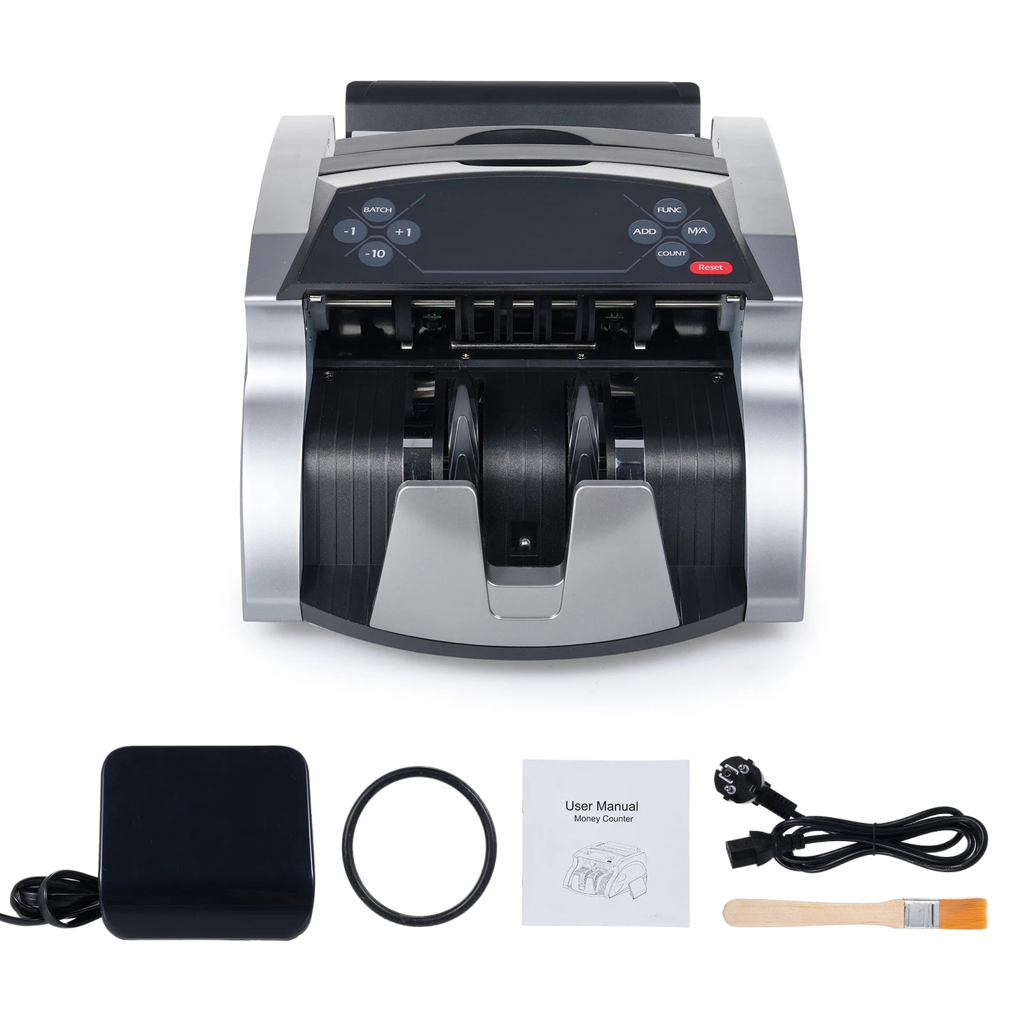 Money Counter Machine Counterfeit Bill Detector with UV MG IR Detection Automatic Money Detection Fast Counting for EURO/USD/KRW