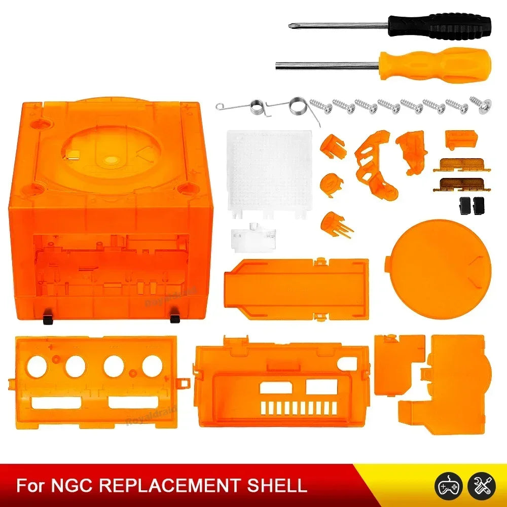 7 COLOR Transparent Box Replacement Case For Gamecube Housing Shell Case For NGC Retro Video Game Console DOL-101/DOL-001 Access