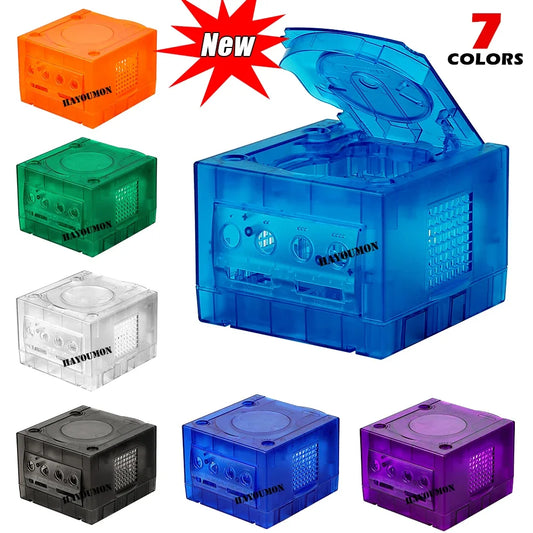 7 COLOR Transparent Box Replacement Case For Gamecube Housing Shell Case For NGC Retro Video Game Console DOL-101/DOL-001 Access