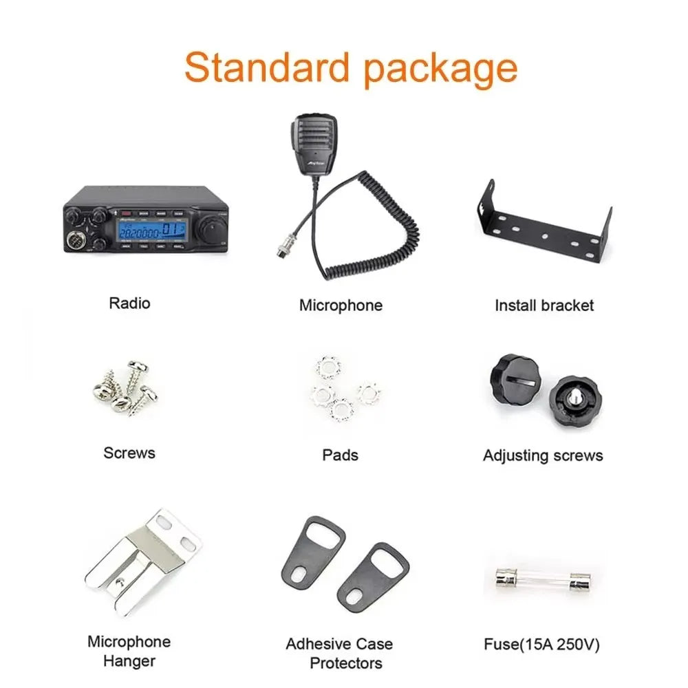 New Anytone AT-6666Pro 80W High Power 28.000-29.695MHz 10 Meter Radio CW/AM/FM/USB/PA Mode 40CH Car Mobile Radio