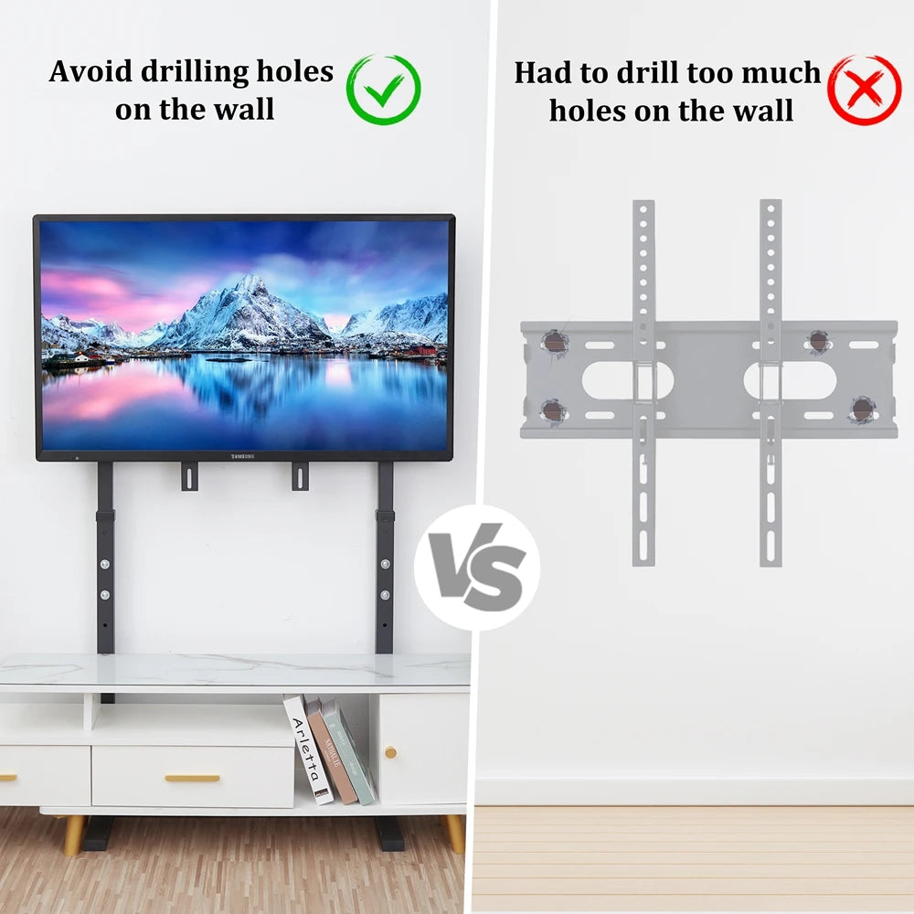 UNHO Mobile TV stand Stand with Height Adjustable  for TV Compatible 32-85 inch Panel LED LCD Screens Punch-free installation