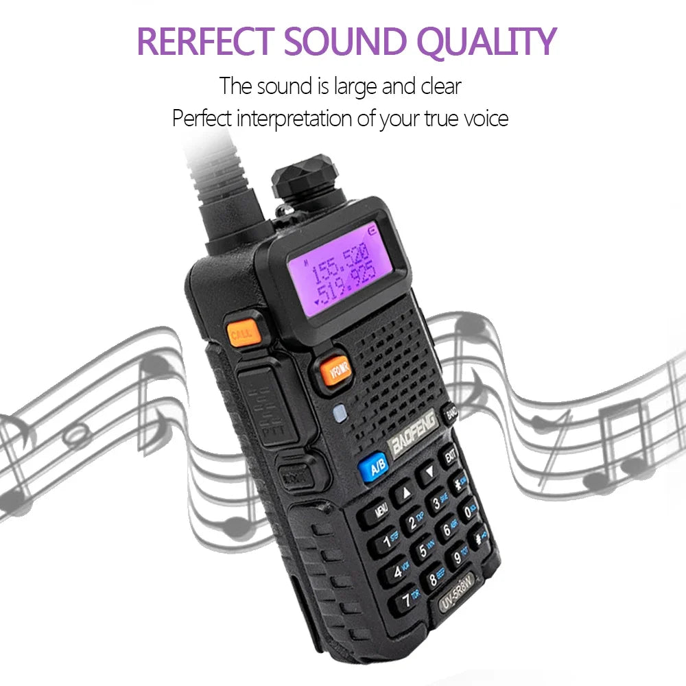 4PCS Baofeng Walkie Talkie UV 5R 8W Ham Radio Long Range Walkie Talkies Dual Band Handheld Two Way Radio with 3800mAh Battery