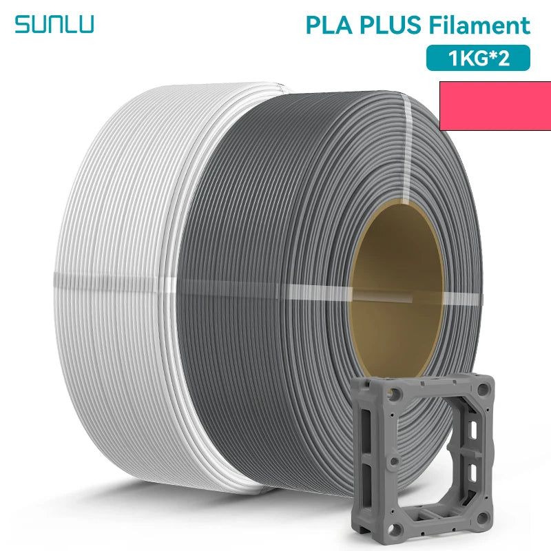 SUNLU 2KG PLA/PLA PLUS/PLA+2.0 Filament 1.75mm 1KG Without Tray 3D Printer Filament for 3D Printer& 3D Pen，Refll Filament