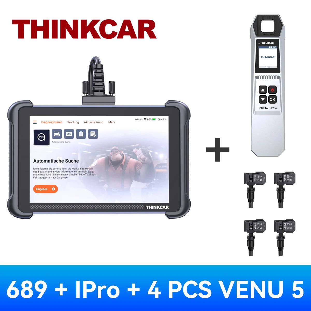 THINKCAR THINKSCAN 689 Professional Car Diagnostic Tools CANFD DOIP Bi-directional ECU Coding 34 Reset Full System Obd2 Scanner