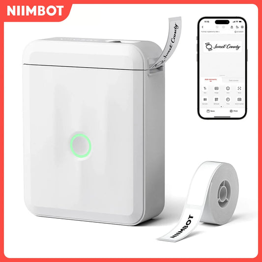 Niimbot D110 Mini Thermal Label Maker Wireless Connection Adhesive Sticker Label Printer DIY Name Tag for Office Home