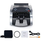 Money Counter Machine Counterfeit Bill Detector with UV MG IR Detection Automatic Money Detection Fast Counting for EURO/USD/KRW