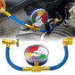 R134A Refrigerant Charging Hose with Pressure Gauge Car Refrigerant Charging Pipe Refrigerant Gas Refill for Car Automobile