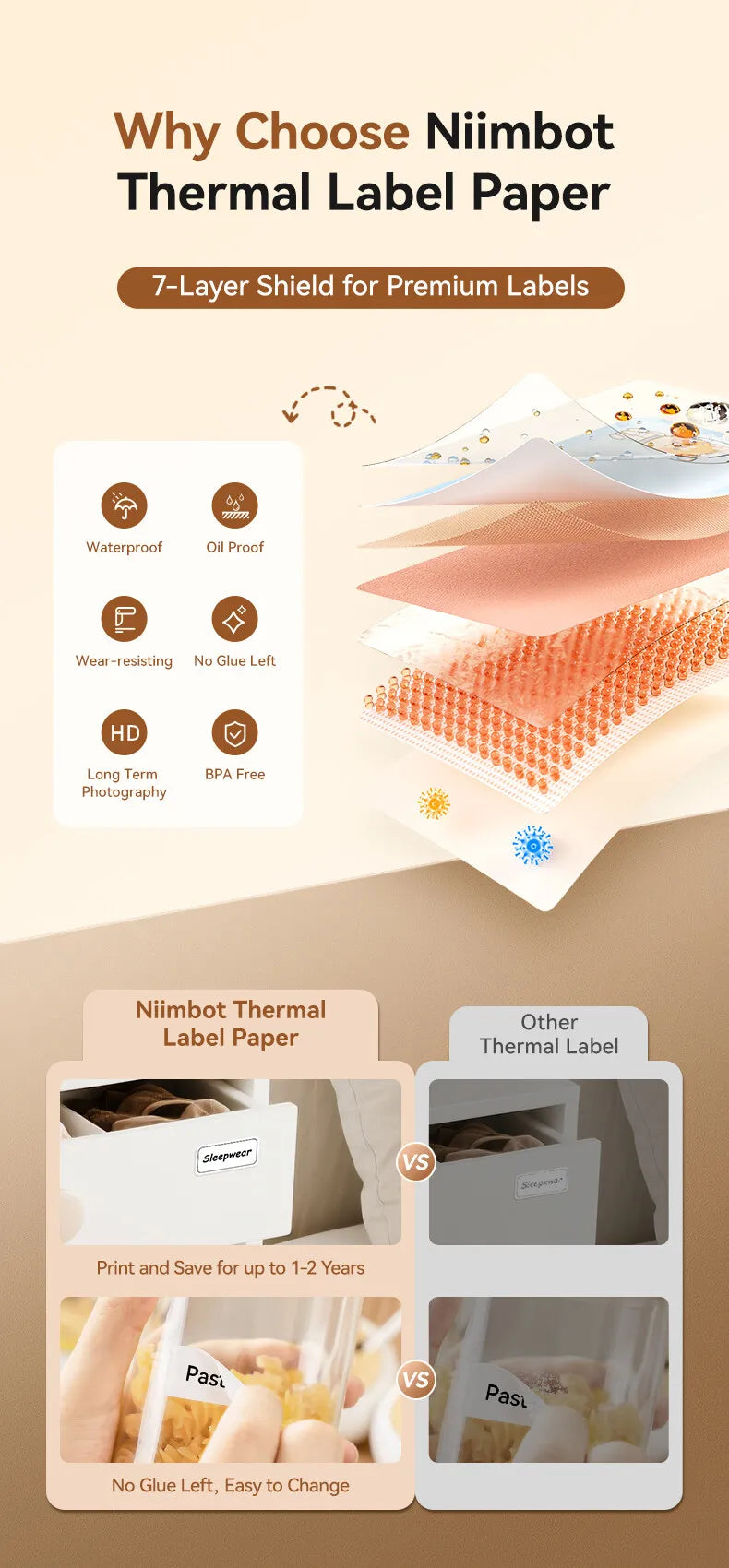 Niimbot D110 Mini Thermal Label Maker Wireless Connection Adhesive Sticker Label Printer DIY Name Tag for Office Home