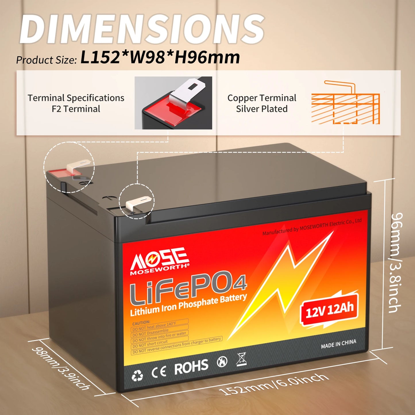 LiFePO4 Lithium Battery 12V 24V 36V 48V 100Ah 200Ah 300Ah 50Ah Built in BMS Deep Cycle Rechargeable Batteries for Trolling Motor