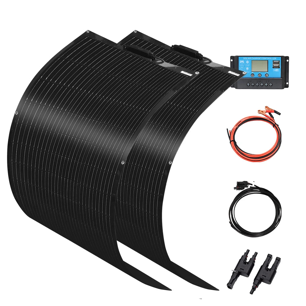 WUZECK 1pcs ~10 pcs Flexible rechargeable solar panel battery 100W High Efficiency Cell (100W, 200W, 300W ,400W,500W 1000W)