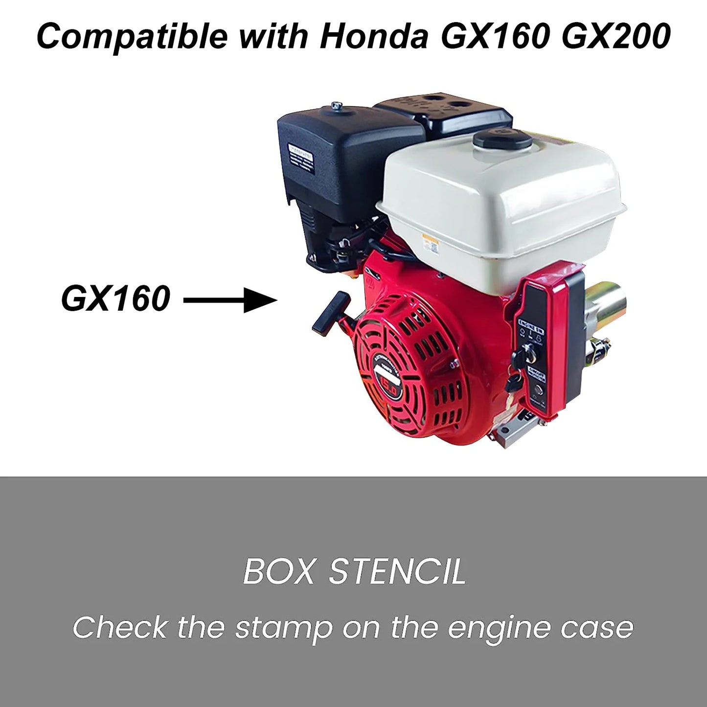 Electric Start Motor Ignition Kit Flywheel Starter Key Switch Fits GX160 GX200 5.5HP 6.5HP Honda Coil Fan Cover Shourd