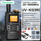 UVK5(99) AM/FM/DTMF Walkie-Talkie 200CH 20-1000MHZ Walkie-Talkie NOAA Weather Forecast with Flash Copy Frequency Tpye-C LCD Disp