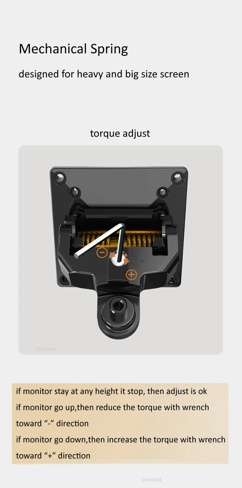 NB G50 mechanical Spring 27"-45" 42" big Screen Monitor Desktop Holder 360 Rotate 5-16kg ultra wide flat screen arc screen USB