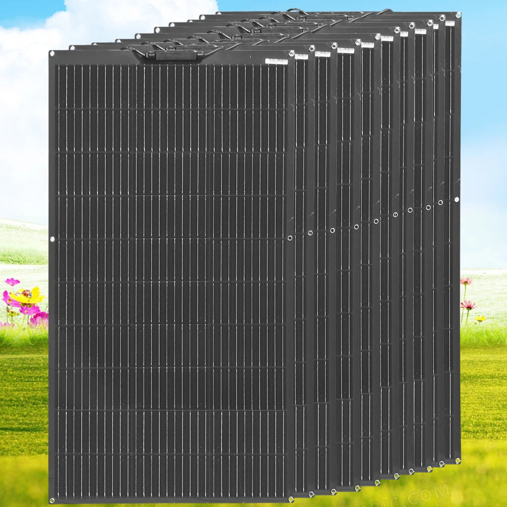 WUZECK 1pcs ~10 pcs Flexible rechargeable solar panel battery 100W High Efficiency Cell (100W, 200W, 300W ,400W,500W 1000W)