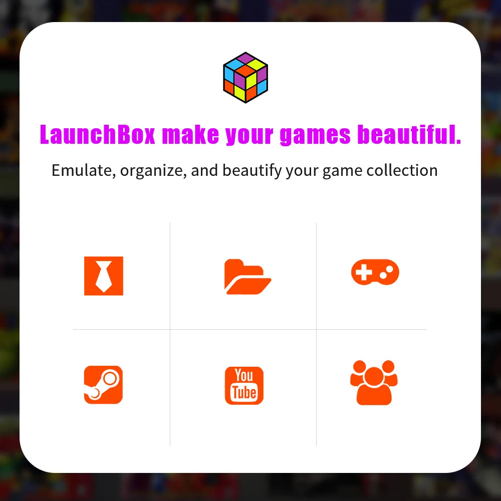 Launchbox 500G Portable Gaming HDD Retro Game Console With 3760+PC/3D Gamesfor PS4/PS3/PS2/WiiU/Wii/N64/DC/PS1 for Win PC/Laptop