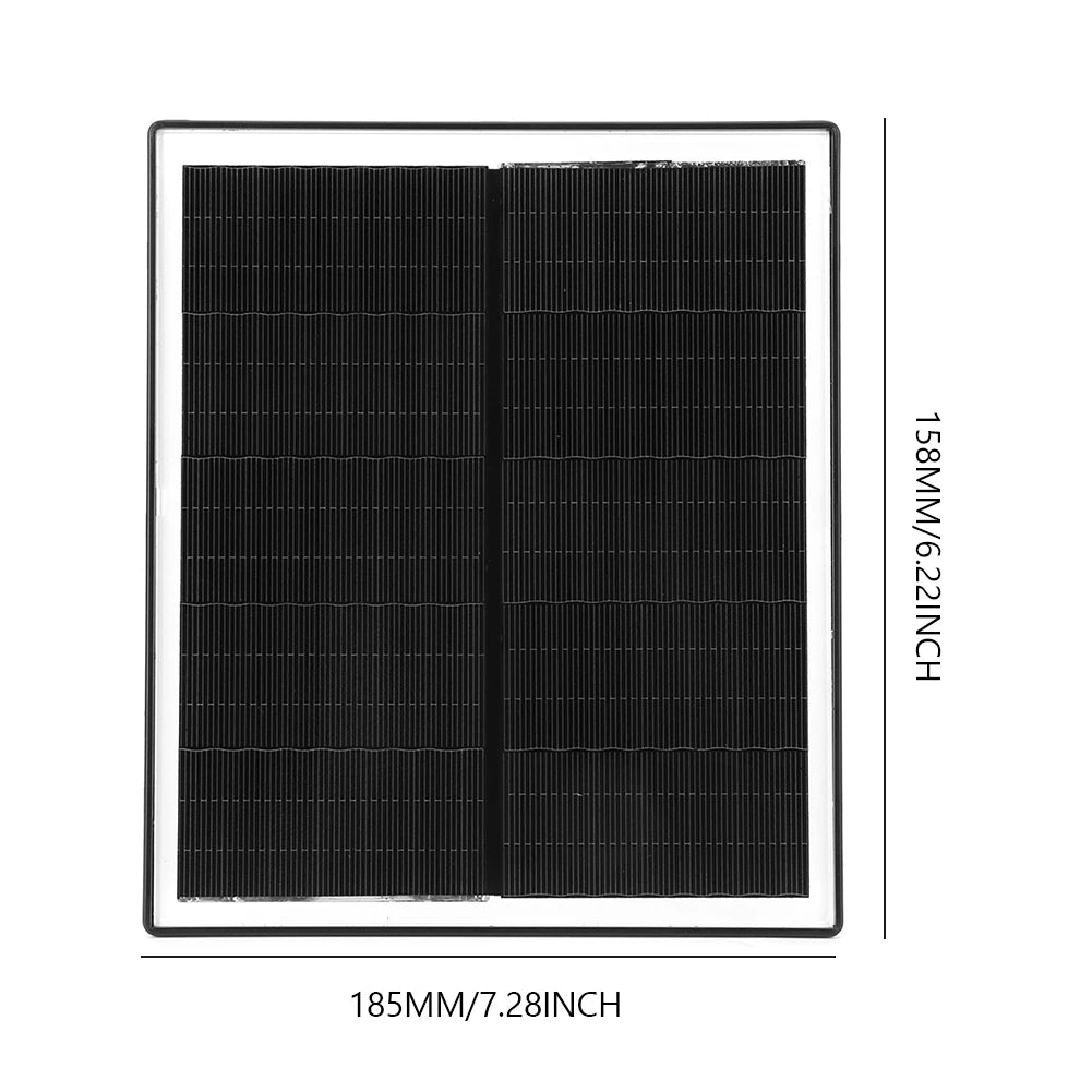 20W 5V High Efficiency Shingled Solar Panel Charger for Security Cameras IP65 Waterproof Adjustable Mount USB Ports