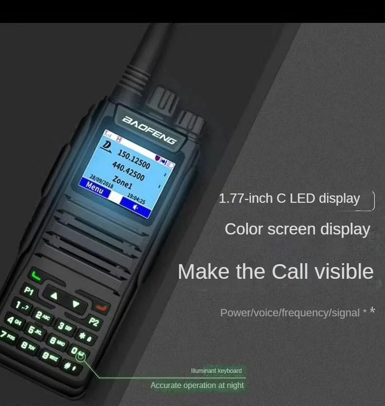 Baofeng 1701 Upgrade DM-1702 Openg GD77 GPS Dual Mode Analog And Digital Walkie Talkie Tier 1+2 Dual Time Slot VHF 136-174 UHF 4