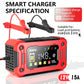12V15A Car Smart Pulse Repair Charger suitable for cars, motorcycles, boats, AGM, GEL, WET lead-acid batteries