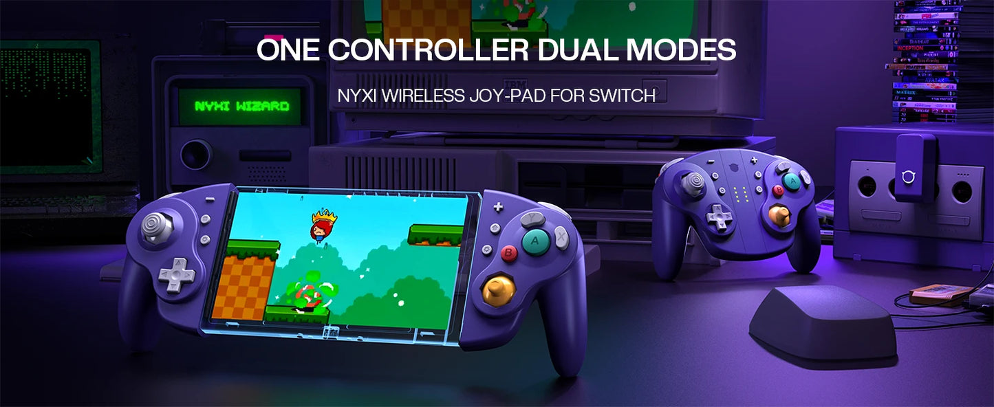NYXI Wizard 2 Joypad Switch 2 Controller PC NGC, Hall Effect, NFC Function, 6-Gyro, Dual Vibration Purple Local Shipping