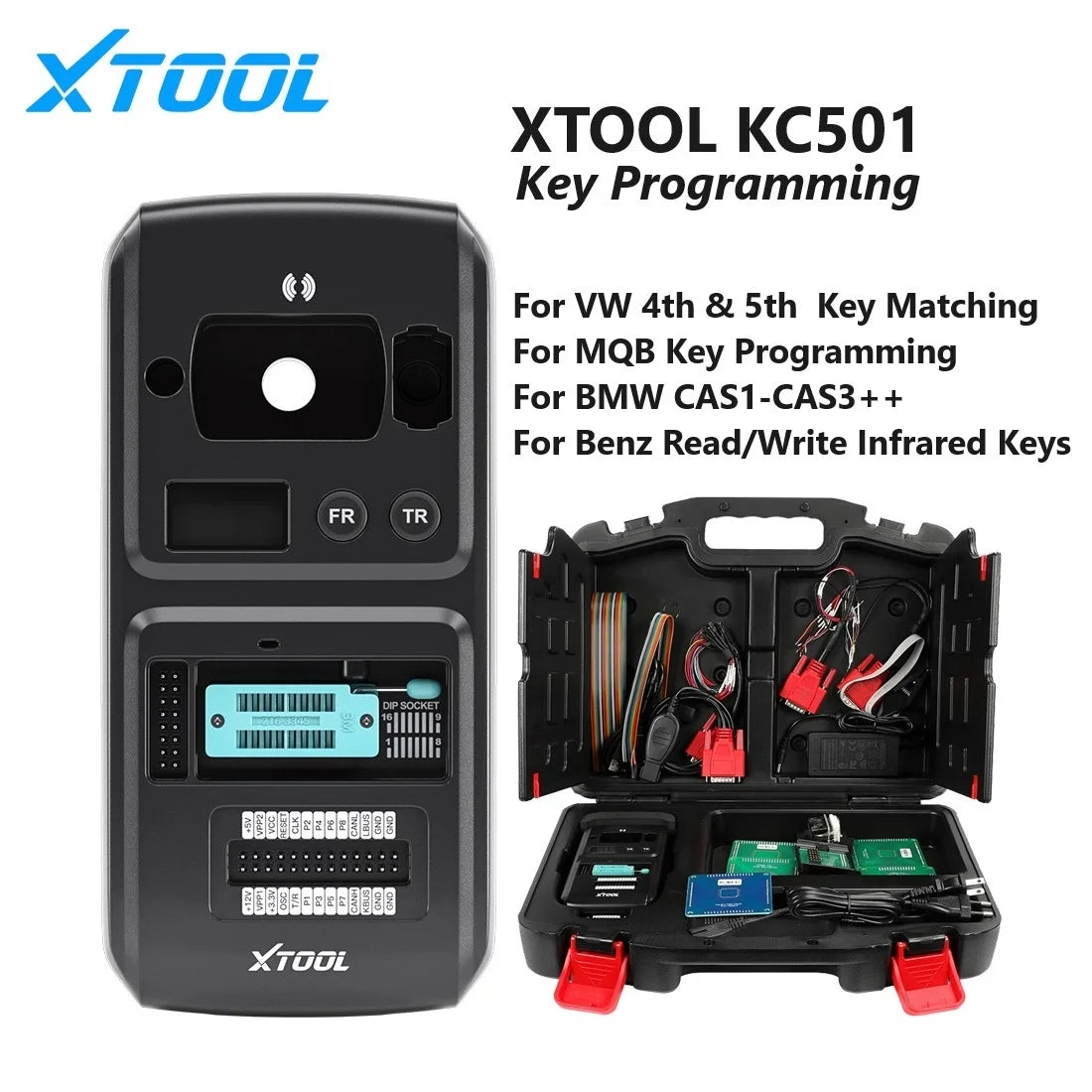 XTOOL KC501 Professional Car Key & Chip Programmer For Benz Infrared Key ECU Reader EEPROM Chip Reading Works With X100PAD3 MAX