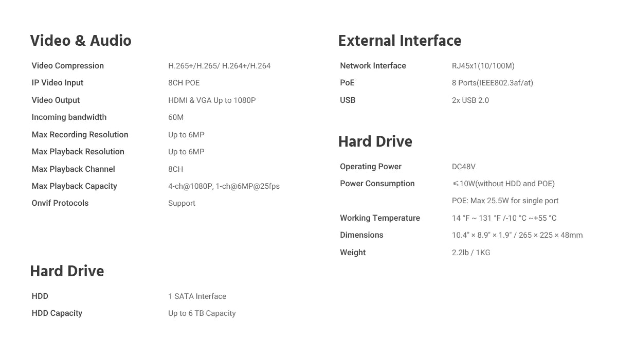 ANNKE 5MP FHD POE Network Video Security System H.265+ 6MP NVR With 5MP Weatherproof Surveillance POE Cameras Audio in Ip Camera