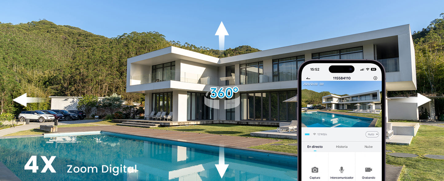 ieGeek 4G/3G LTE Outdoor Solar Wireless Surveillance Camera, 2K IP Camera SIM Card with 10000mAh Battery, Color Night Vision