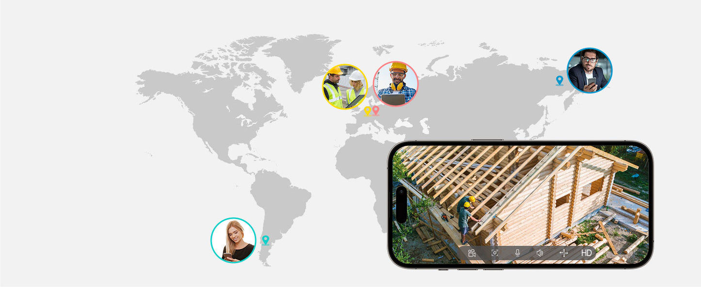 ieGeek 4G/3G LTE Outdoor Solar Wireless Surveillance Camera, 2K IP Camera SIM Card with 10000mAh Battery, Color Night Vision