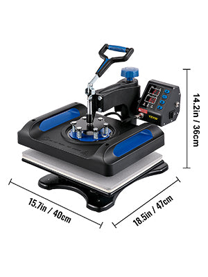 SucceBuy Heat Press Machine 12 x 15 /15x15 Inches Fast Heating 360 Swing Away Digital Sublimation T-shirt Vinyl Transfer Printer
