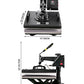 SucceBuy Combo Heat Press Machine 5/6/8 in 1 30*38CM 38*38CM Muntifunctional Sublimation Printer Transfer Mug Hat Plate T-Shirt