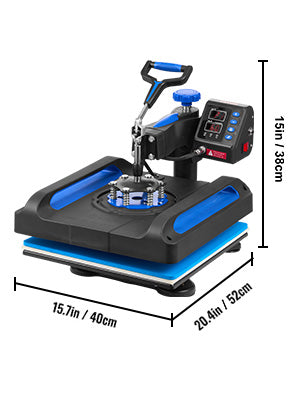SucceBuy Heat Press Machine 12 x 15 /15x15 Inches Fast Heating 360 Swing Away Digital Sublimation T-shirt Vinyl Transfer Printer