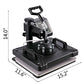 SucceBuy Combo Heat Press Machine 5/6/8 in 1 30*38CM 38*38CM Muntifunctional Sublimation Printer Transfer Mug Hat Plate T-Shirt