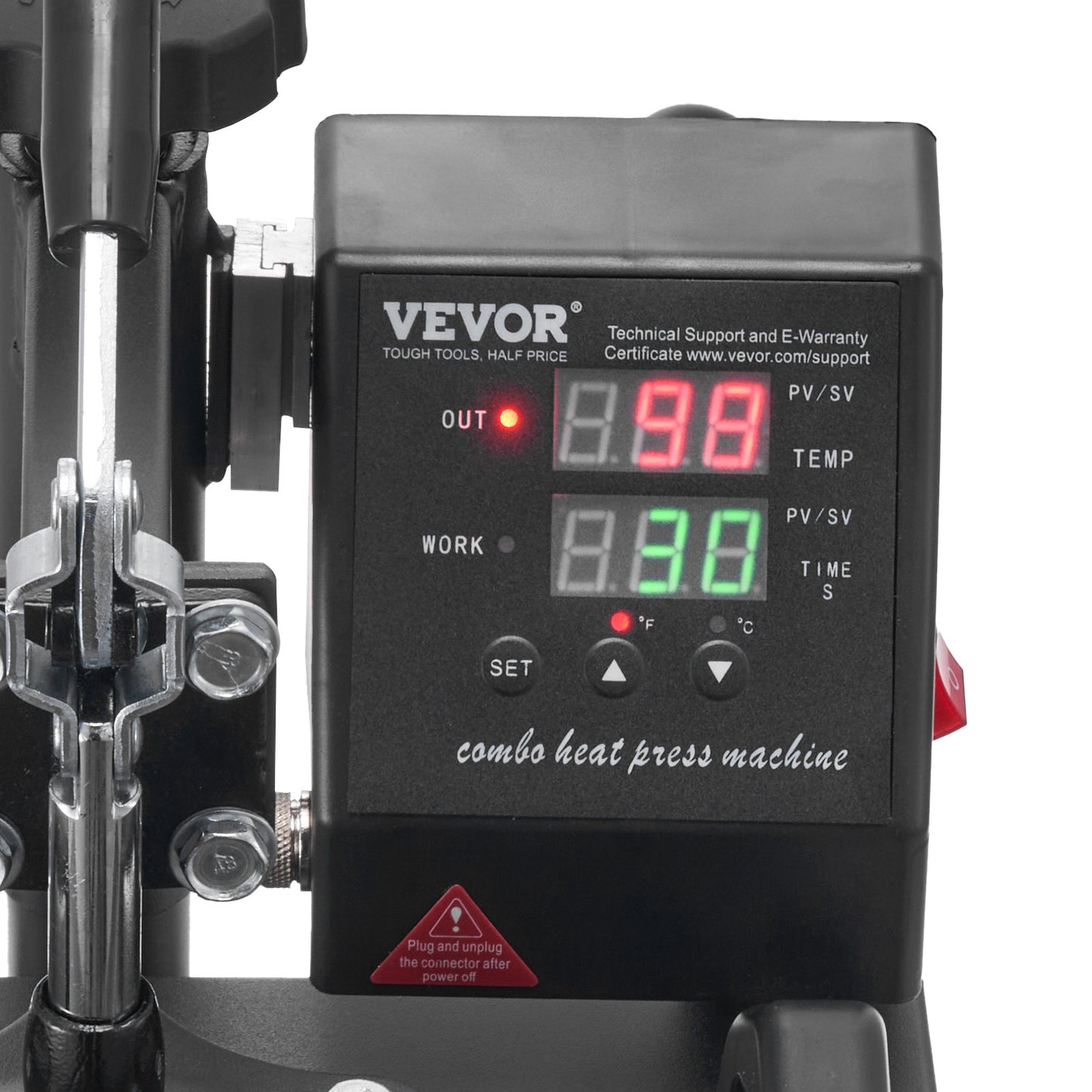 SucceBuy 12x10Inch Dual Digital Heat Press Machine 650W Swing Away 360 Degree Rotation Transfer Sublimation Printing for T-Shirt