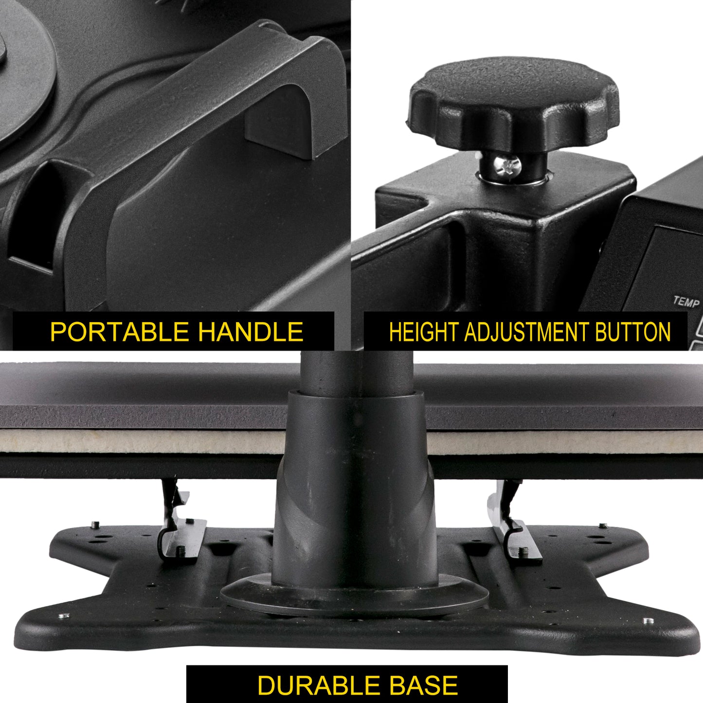 SucceBuy Combo Heat Press Machine 5/6/8 in 1 30*38CM 38*38CM Muntifunctional Sublimation Printer Transfer Mug Hat Plate T-Shirt